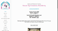 Desktop Screenshot of kauaigymnastics.com